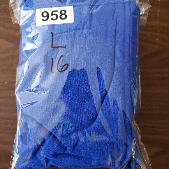 Juicy Couture Jacket Womens L Blue Velour Hoodie Track Sweater Y2K Soft Girl - Picture 11 of 11